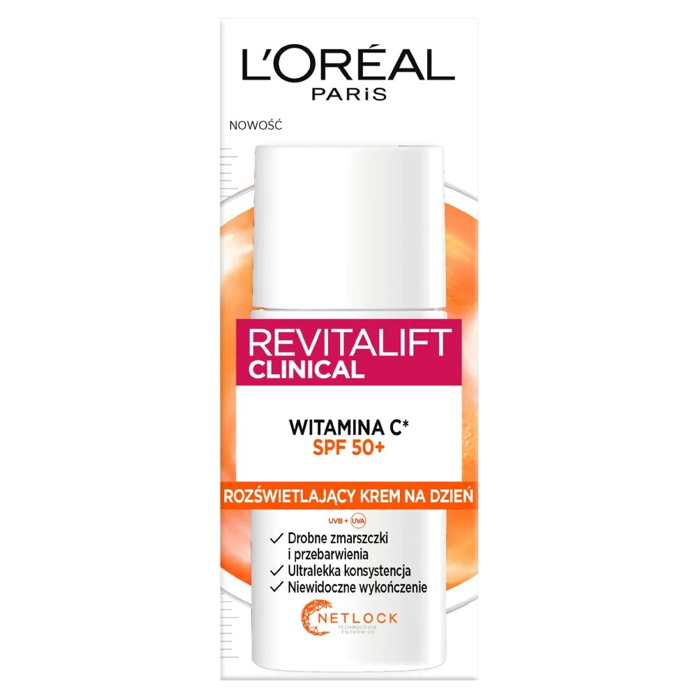 L'Oréal Paris Revitalift Clinical Rozświetlający krem na dzień z witaminą C SPF50+
