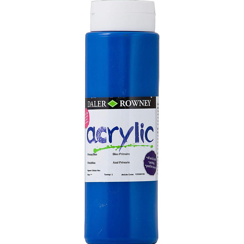 Pintura acrílica Dealer & Rowney, 500 ml, azul primario