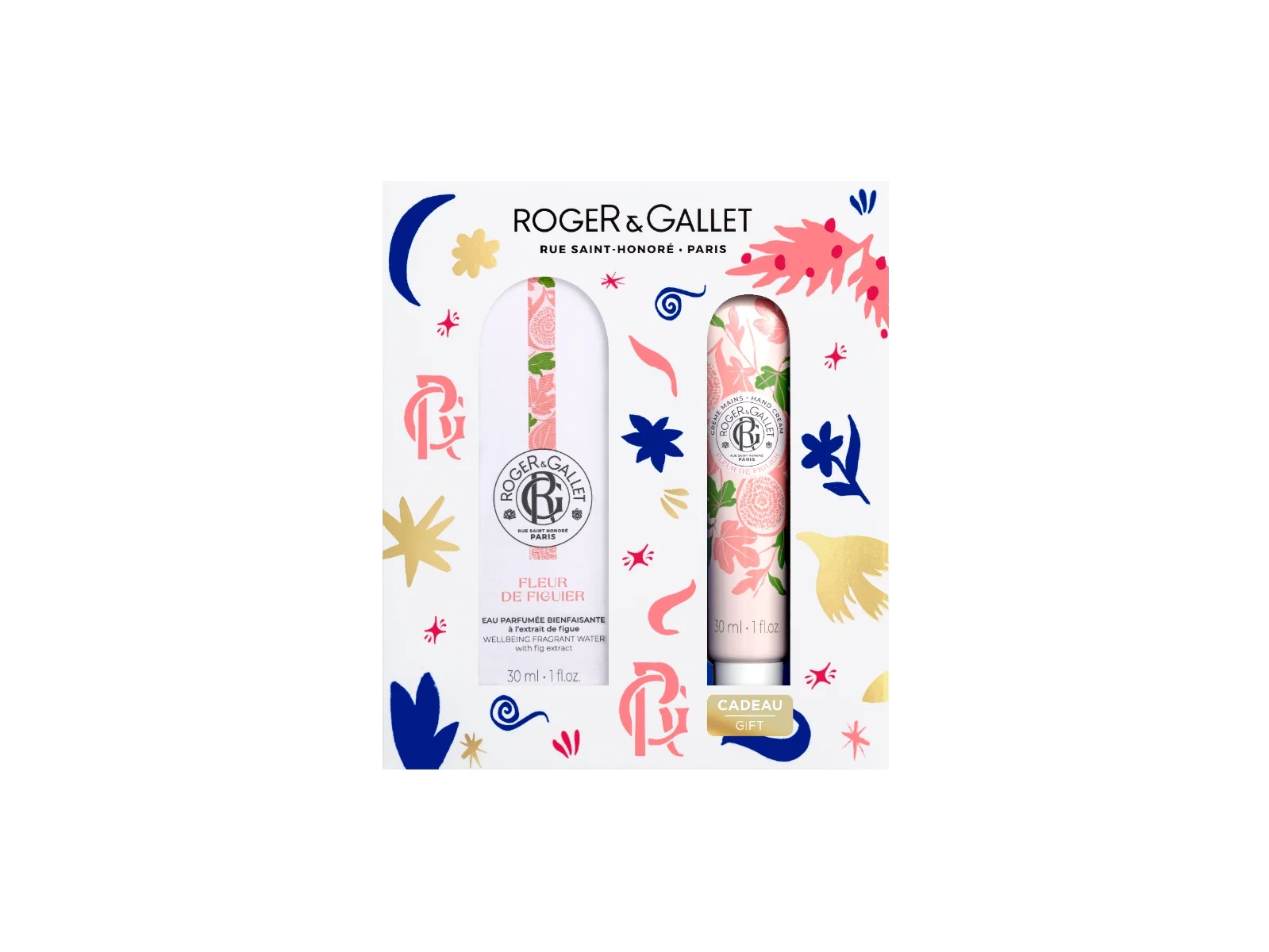 Een van de R&G Roger & Gallet Noel Fleur De Figuier-producten is een wellnesswater en -crème.