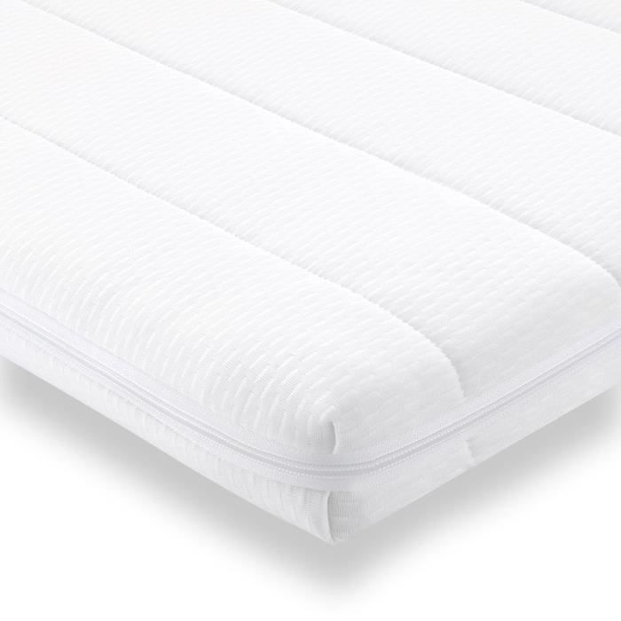 Cubrecolchón de 140x190 cm - Cubrecolchón de espuma de confort - Funda de microfibra - Cubrecolchón ortopédico suave - 5 cm de grosor