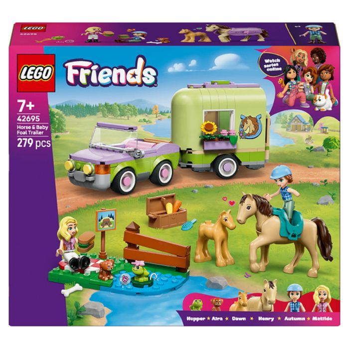 LEGO Friends 42695 Horse and Foal Trailer - Building Set for ages 7+