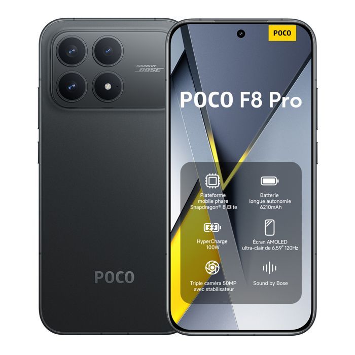 Smartphone - XIAOMI - POCO F8 Pro - 12 GB RAM - 256 GB - Pantalla AMOLED de 6,59