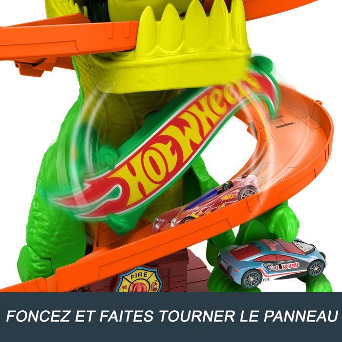 Hot Wheels-T-Rex Bataille De Feu-Coffret Dinosaure Avec Camion - 4 ans+- JBM73