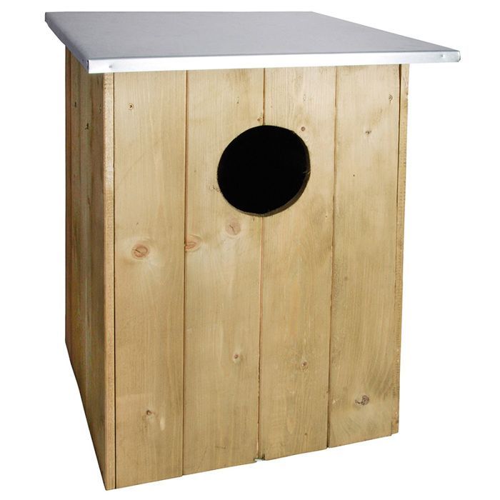 Nichoir pour chouette hulotte - Esschert Design - Bois massif - 47,5 x 47,5 x 59,7 cm