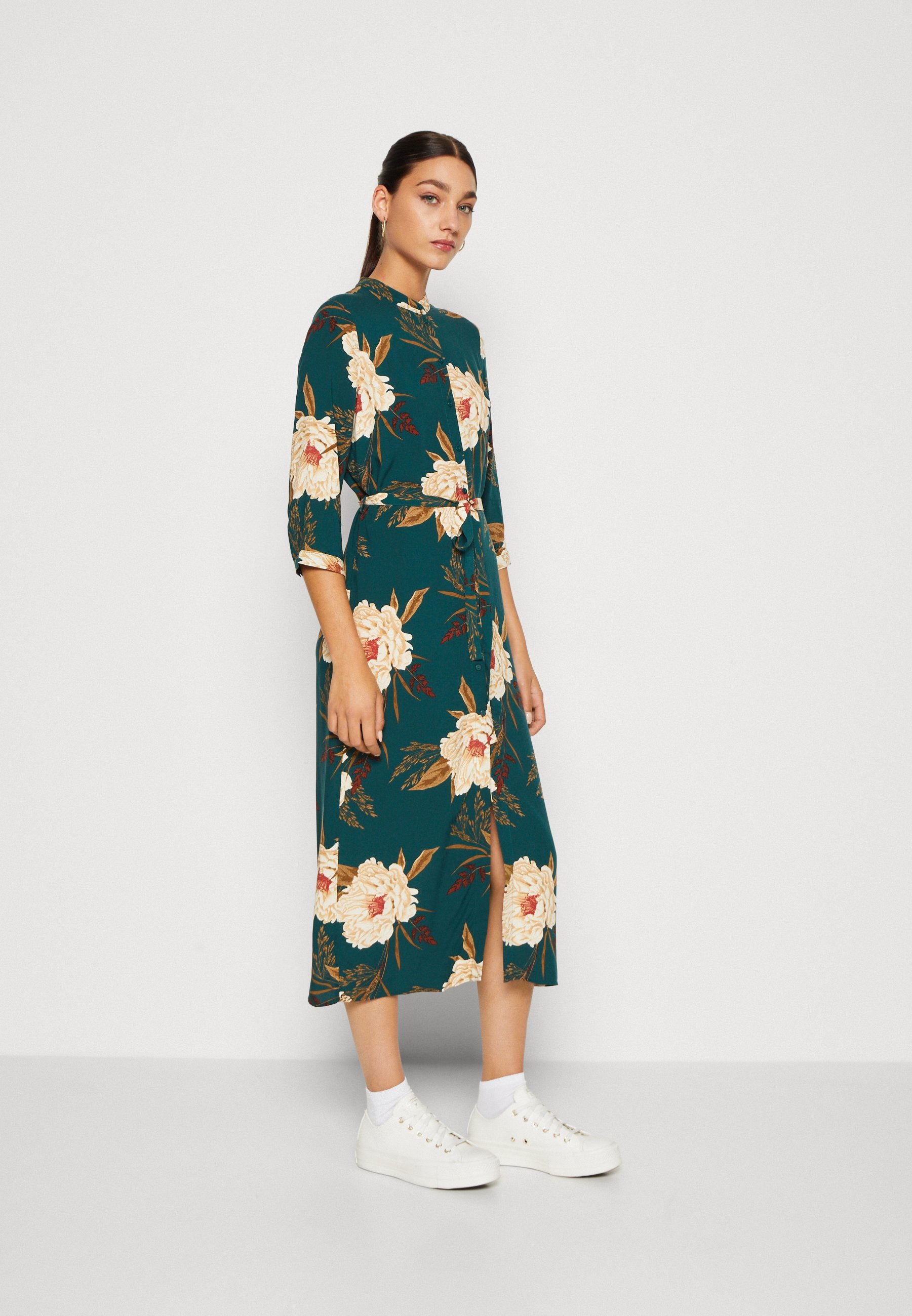 Vero Moda VMEASY SHIRT DRESS - Overhemdjurk - ponderosa dennenhout/camille