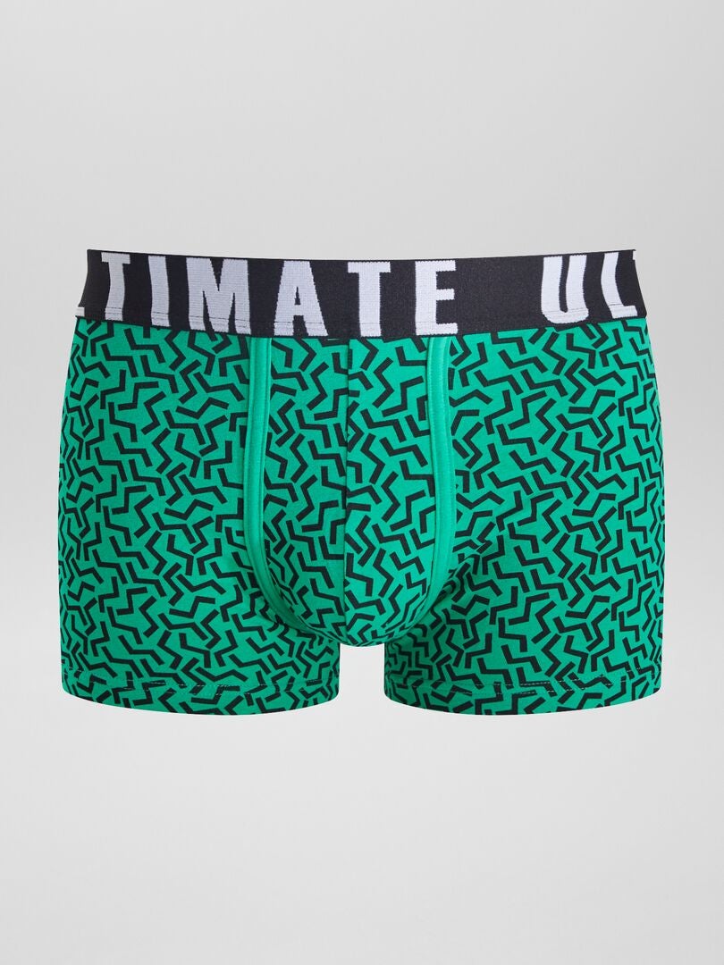 Conjunto de 3 cuecas boxer estampadas - PRETAS