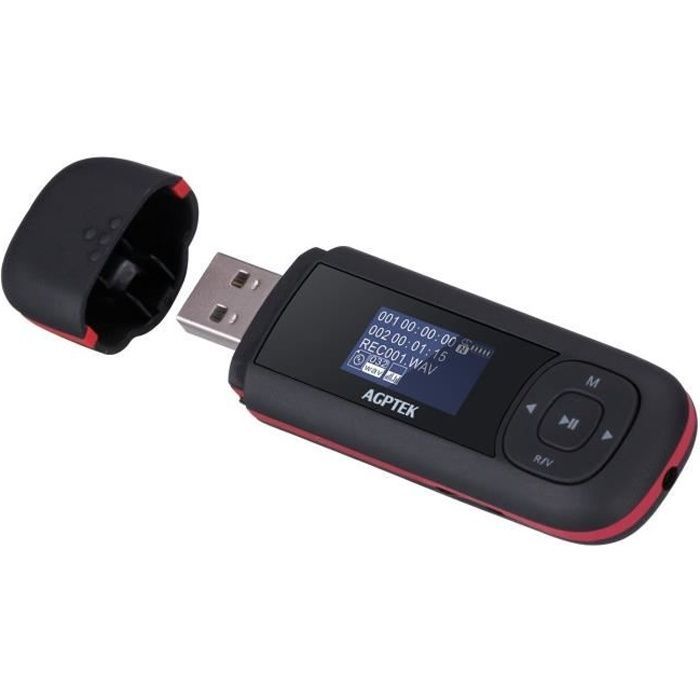 Lecteur MP3 - AGPTEK - 8 Go - USB - Autonomie 10H - Léger pour le sport