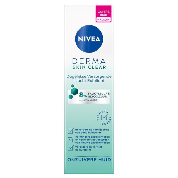 NIVEA Derma Skin Clear Daily Care naktinis šveitiklis<br>40ml - Dėmėtai odai