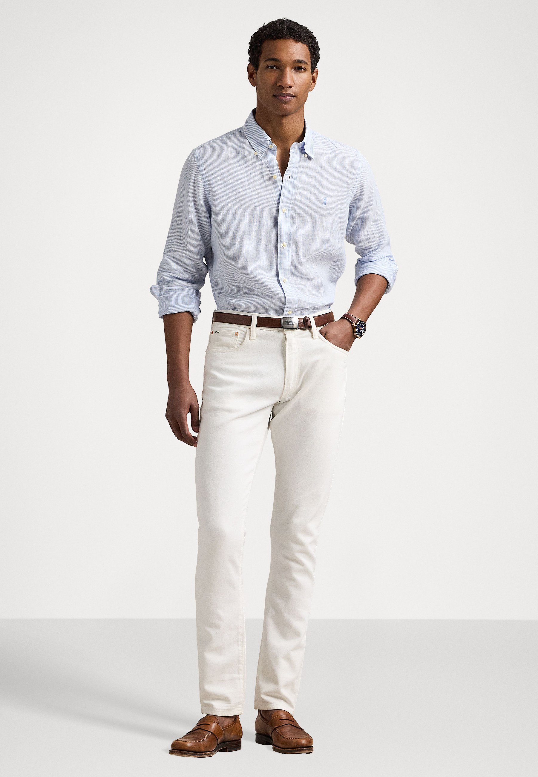 Chemise à manches longues Polo Ralph Lauren - Bleu cabana/blanc