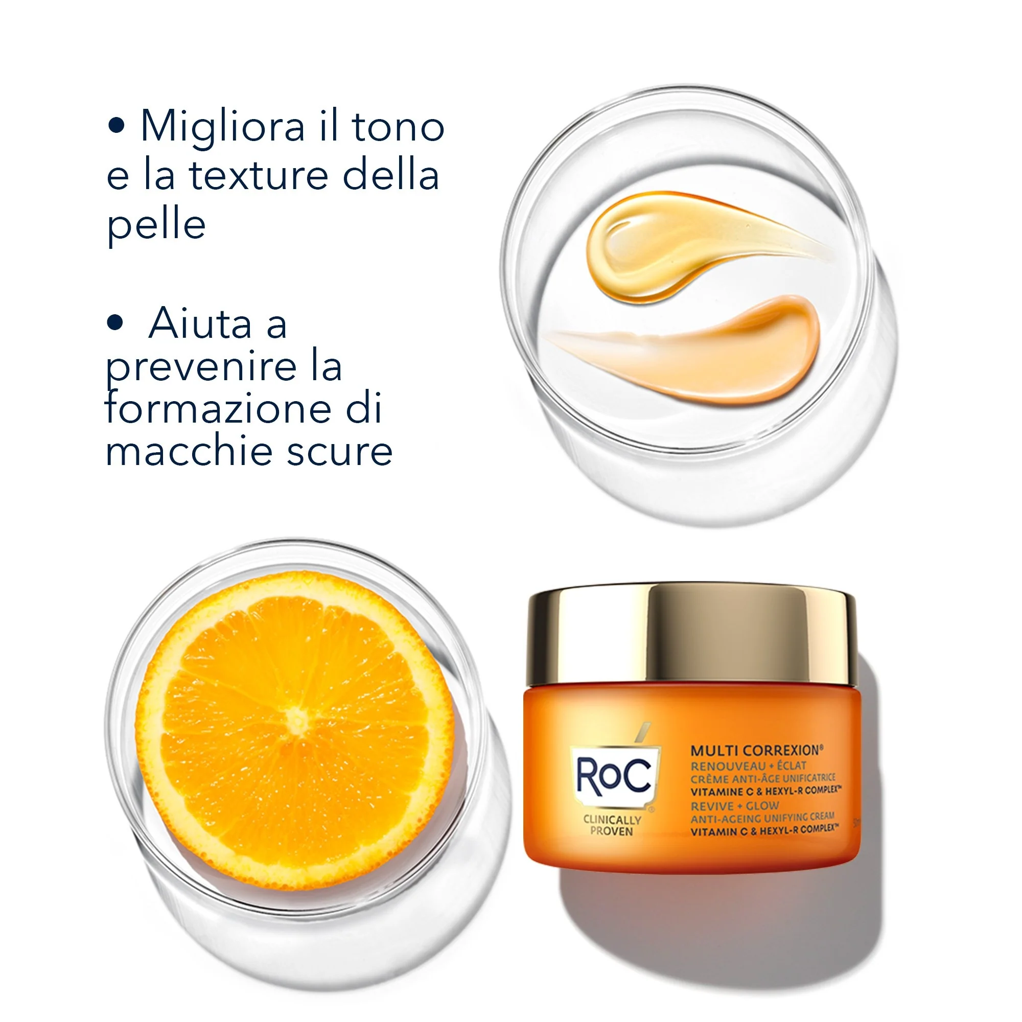 Multi Correxion Revive + Glow Crema Viso Uniformante - Tratt.viso 24 ore illuminante, Tratt.viso 24 ore nutriente
