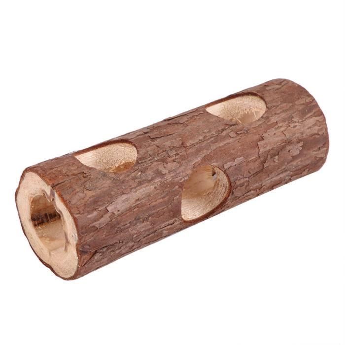 Jouet à mâcher - TBEST - Tunnel en bois - Non toxique - Pour lapin et rongeurs - Taille S