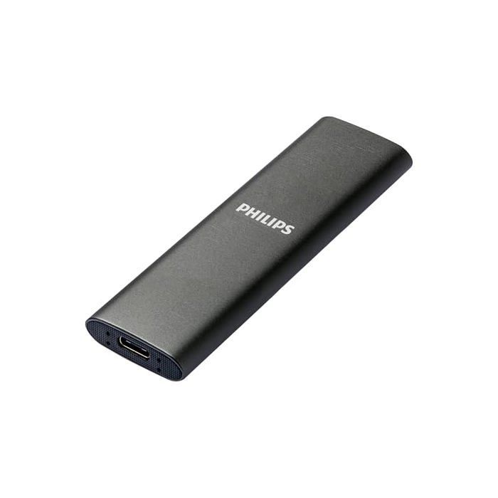 SSD portatile Philips - 250 GB - Ultra sottile - USB-C - Alluminio