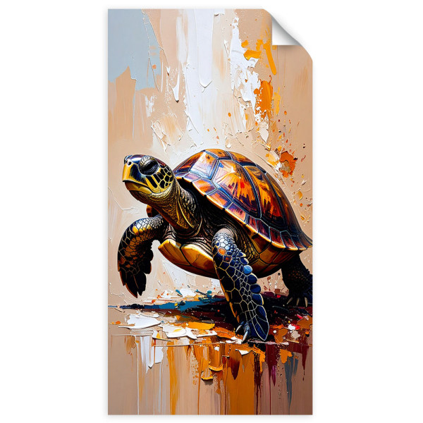 Naklejka na ścianę do salonu sypialni Feeby Żółw Morze Ocean Natura 40x80