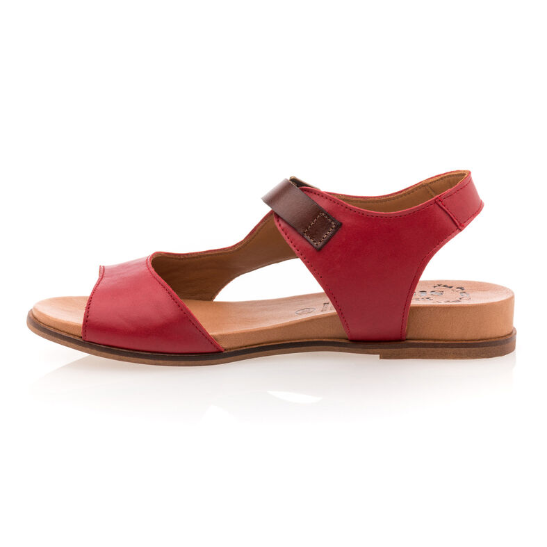 Rote Damensandalen / Zehenfreie Schuhe