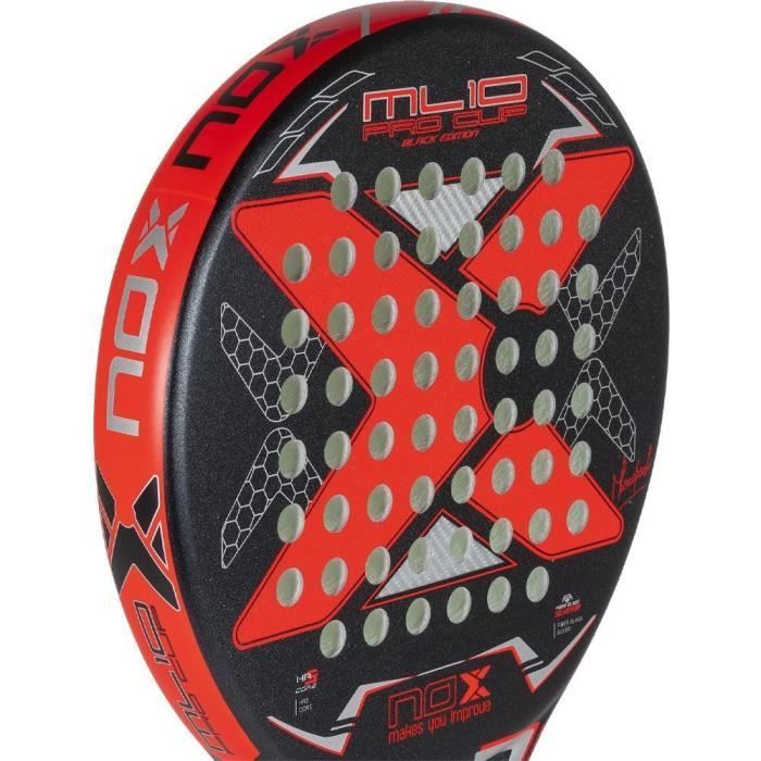 Padel racket - Nox - ML10 Pro Cup Rough Surface - Black/Red - One Size - Smartstrap system