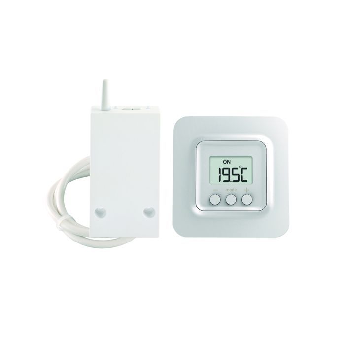Termostato inalámbrico con cable piloto - Tybox - 5701 FP - Compatible con aplicación conectada - Programable - Eléctrico