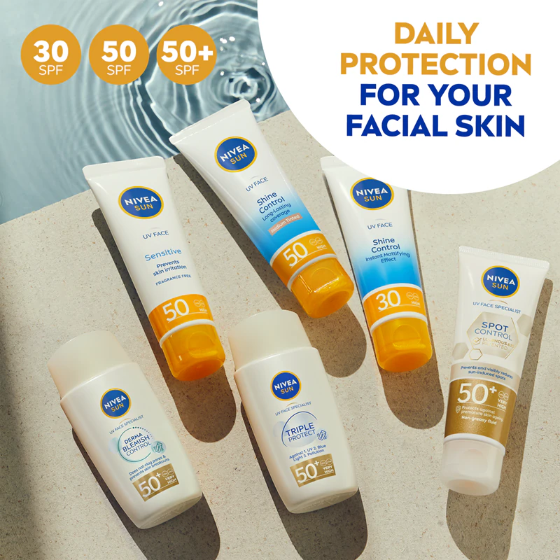 NIVEA SUN Derma Skin Clear gezichtszonnecrème voor de onzuivere huid