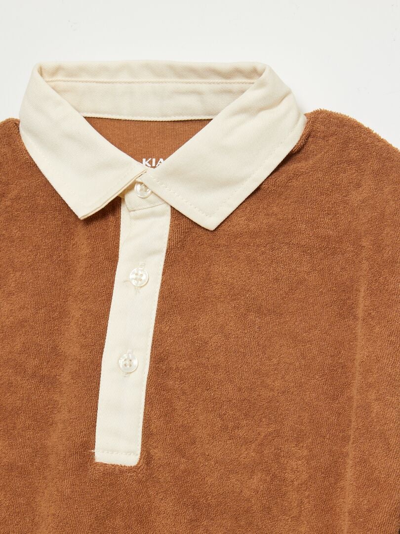 Polo estilo rugby - BEGE