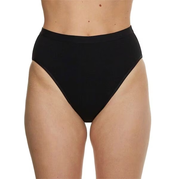 Женске гаћице са високим ногавицама од памучног растегљивог материјала Kruidvat, црне, величина M, 2 комада