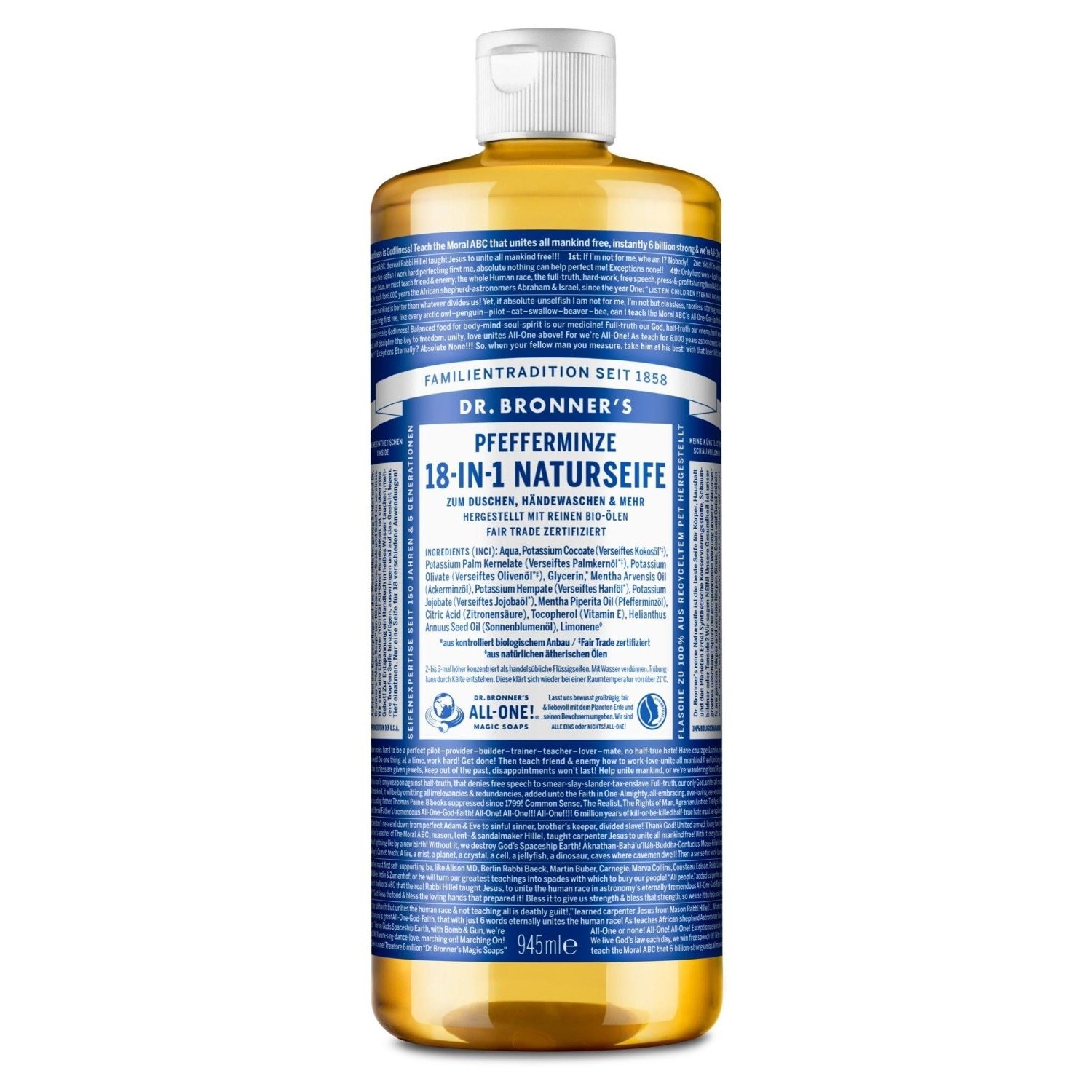 Sprchový gél Dr. Bronner's s mätou piepornou - 475 ml