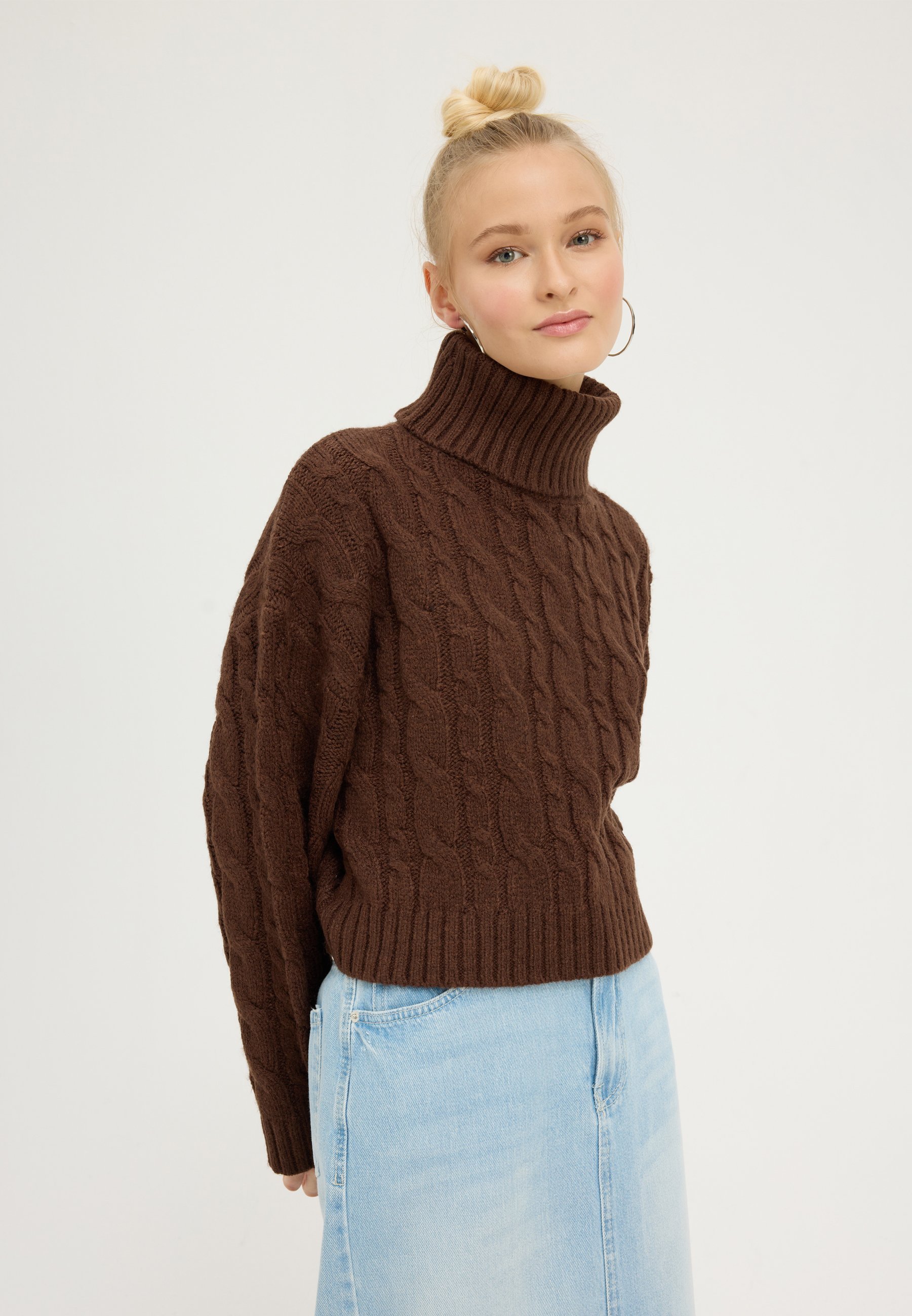 Even&Odd Pullover - dunkelbraun