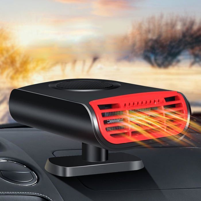 Calefactor y ventilador portátil de 12 V para coche y autocaravanas.