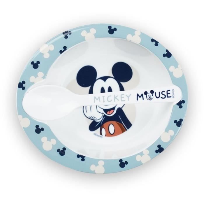 Pack repas 1er age THERMOBABY MICKEY - 1 grignoteuse + 1 bol avec cuillère + 1 tasse à poignée + un set de 2 couverts