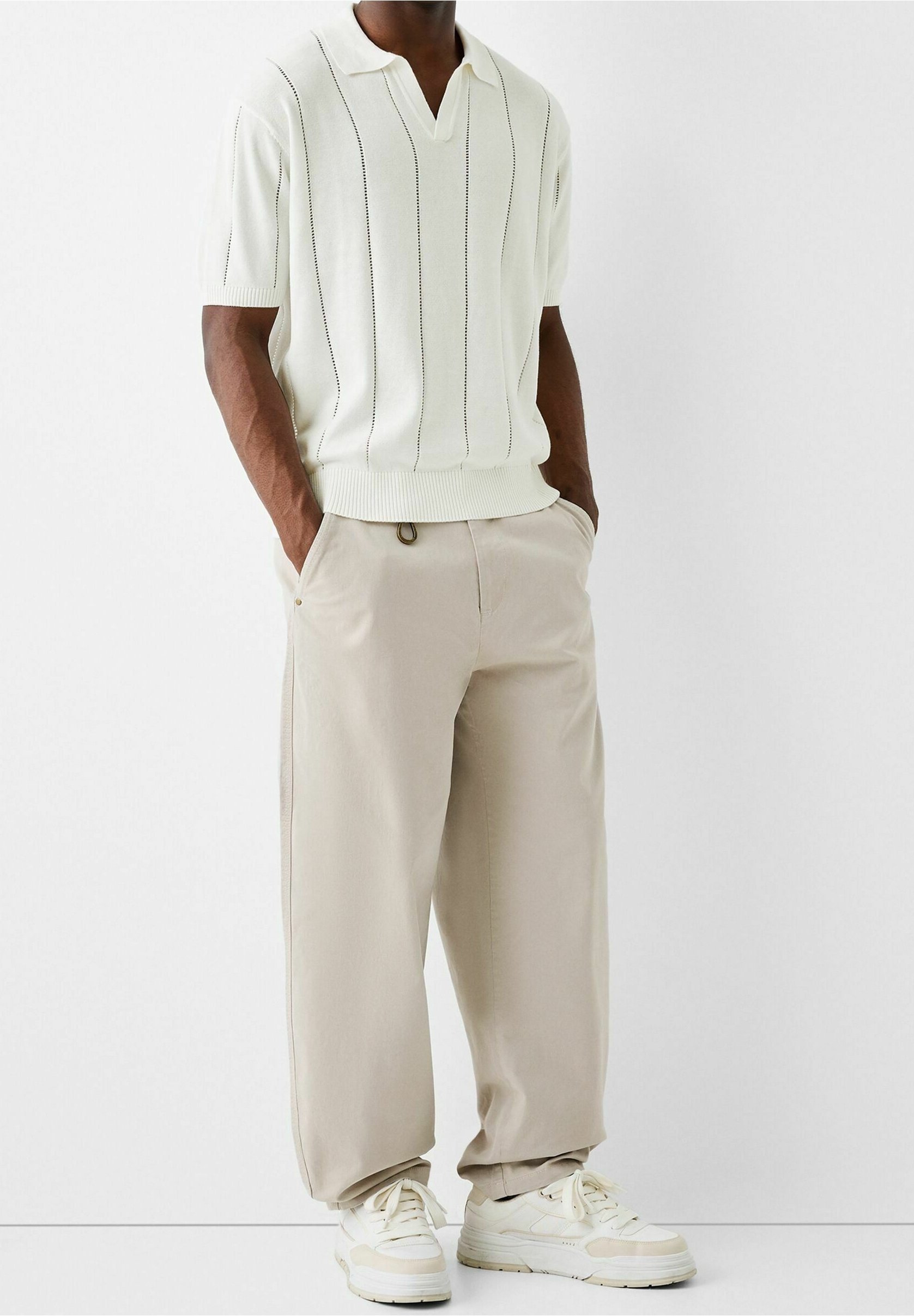 Camisa polo Bershka - branca