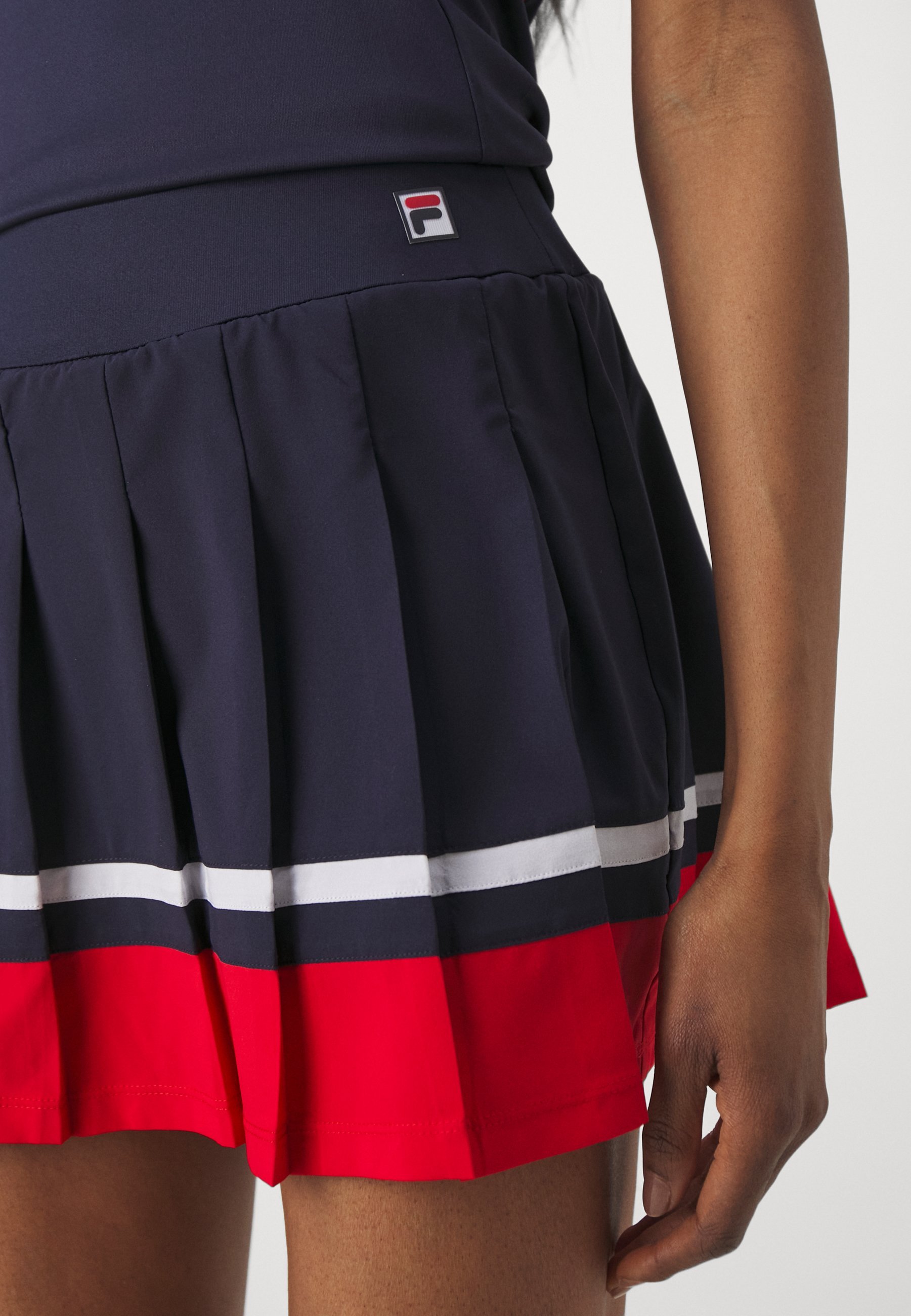 Fila SKORT SABINE - Sportrok - marineblauw/rood