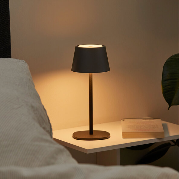 3-in-1 oplaadbare LED-tafellamp, zwart