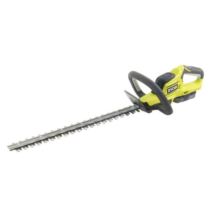 RYOBI - Cortasetos ONE+ de 18 V - Cuchillas de 45 cm - Espacio entre cuchillas de 18 mm - 1 batería de litio+ de 18 V y 2,0 Ah y 1 cargador de 1,5 A - RHT184520