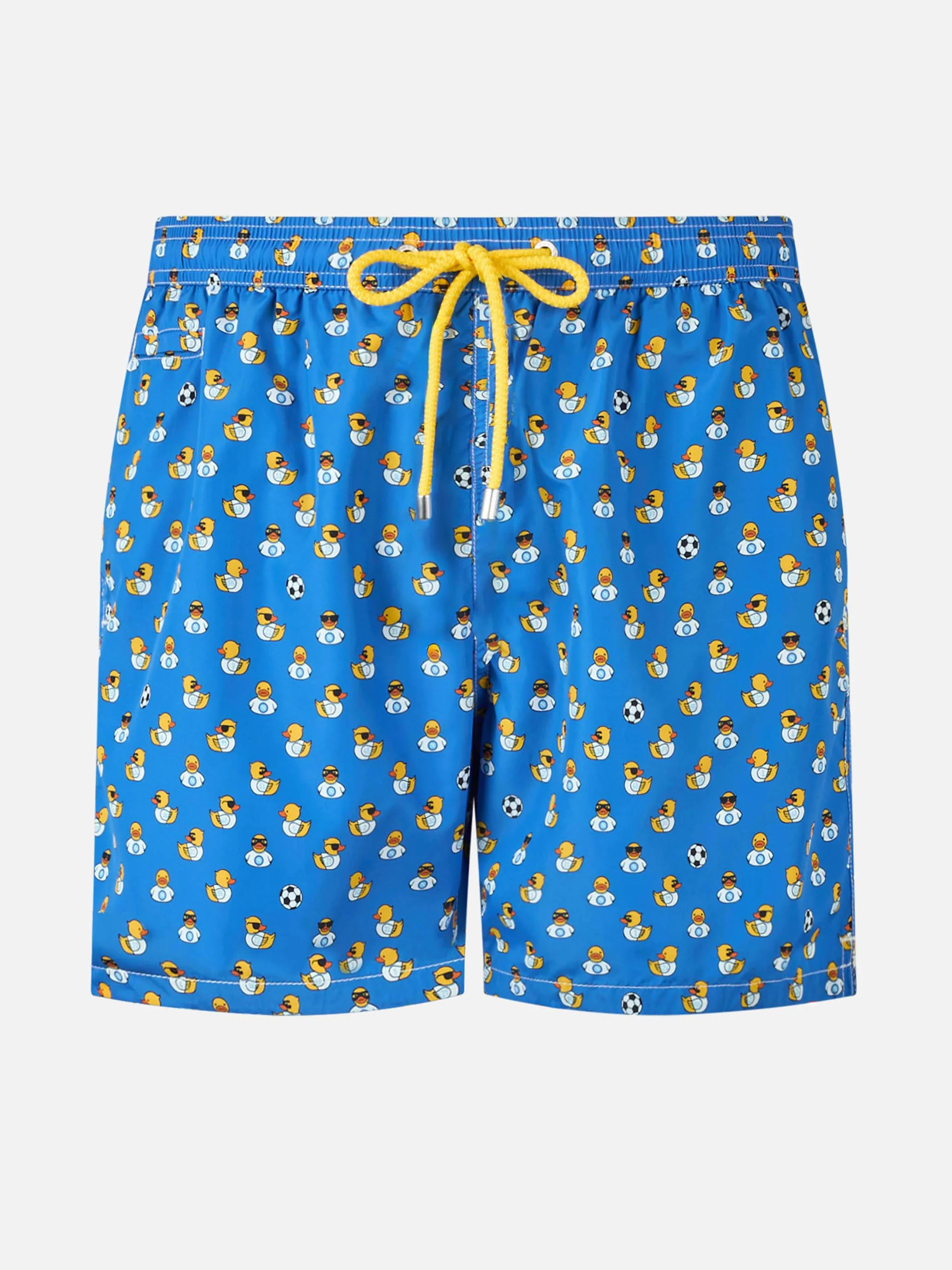Costume da bagno da uomo in tessuto leggero con stampa logo Ducky e Na