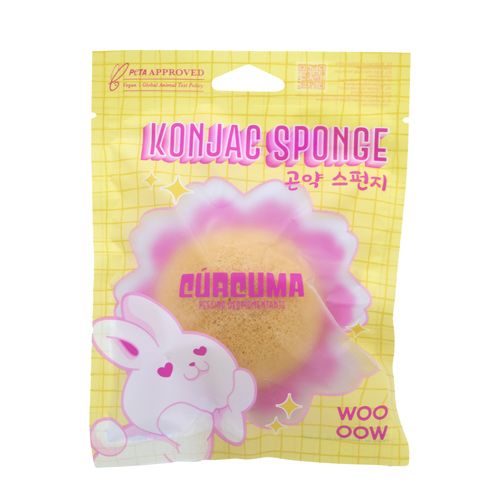 Konjac gobica s kurkumo Gobice za odstranjevanje ličil