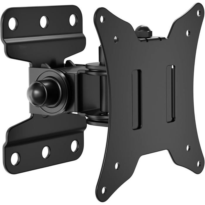 Soporte de pared para TV, soporte universal giratorio e inclinable para monitores de PC, compatible con televisores y monitores planos/curvos de 13 a 30 pulgadas.