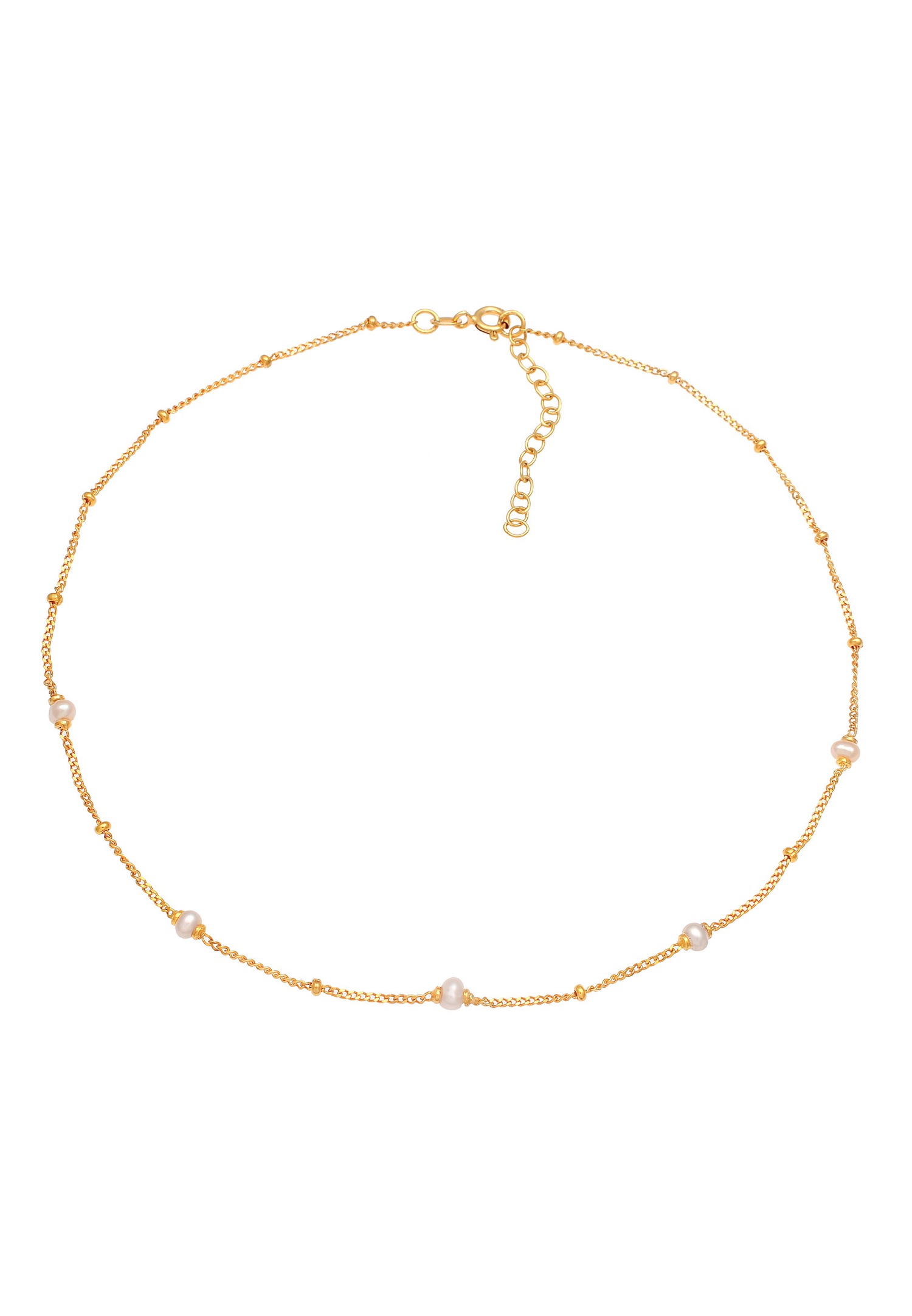 Elli Boule à pour dames, élégante et ajustable avec Perle de Culture d'Eau Douce en argent sterling 925 plaqué or