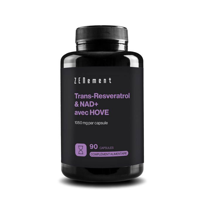 Trans-resveratrolo e NAD+ con HOVE Bio 1050 mg per capsula - 90 capsule