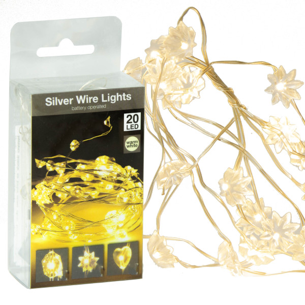 Lampki 20 Led Na Baterie Dekoracja Na Boże Narodzenie 95 Cm
