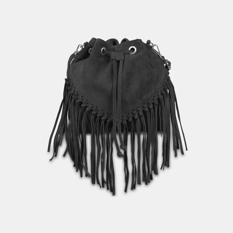 Wiadro Borsa da Donna z zamszu con frange