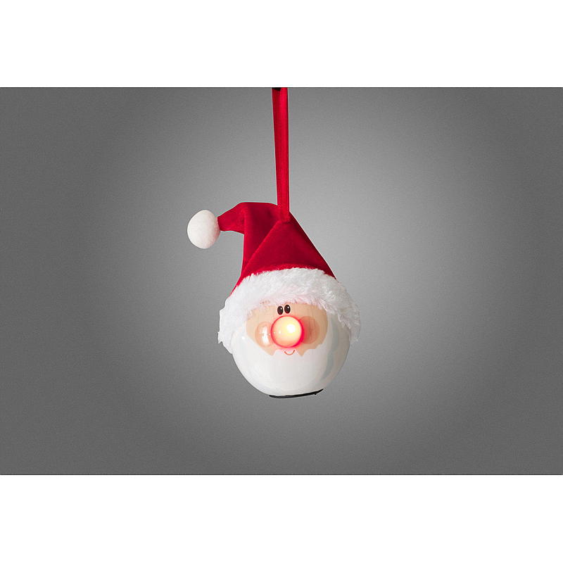 Pallina di Natale Light IT con luce, altezza 8 cm, funzionamento a batteria