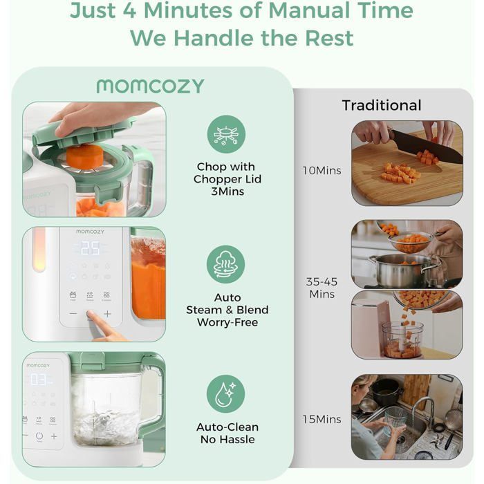 AutoMeal Baby Food Maker One-Step Automatic Steamer Mixer