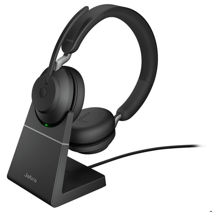 Micro-casque Jabra Evolve2 65 - USB-A MS Teams Stereo avec support de charge - Noir