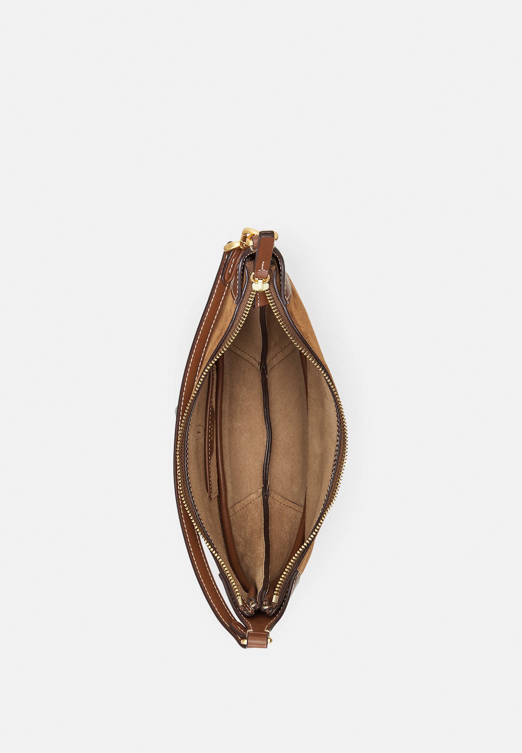 Sac bandoulière Polo Ralph Lauren POLO ID SUEDE MINI - Sac à main - cannelle/cuoio