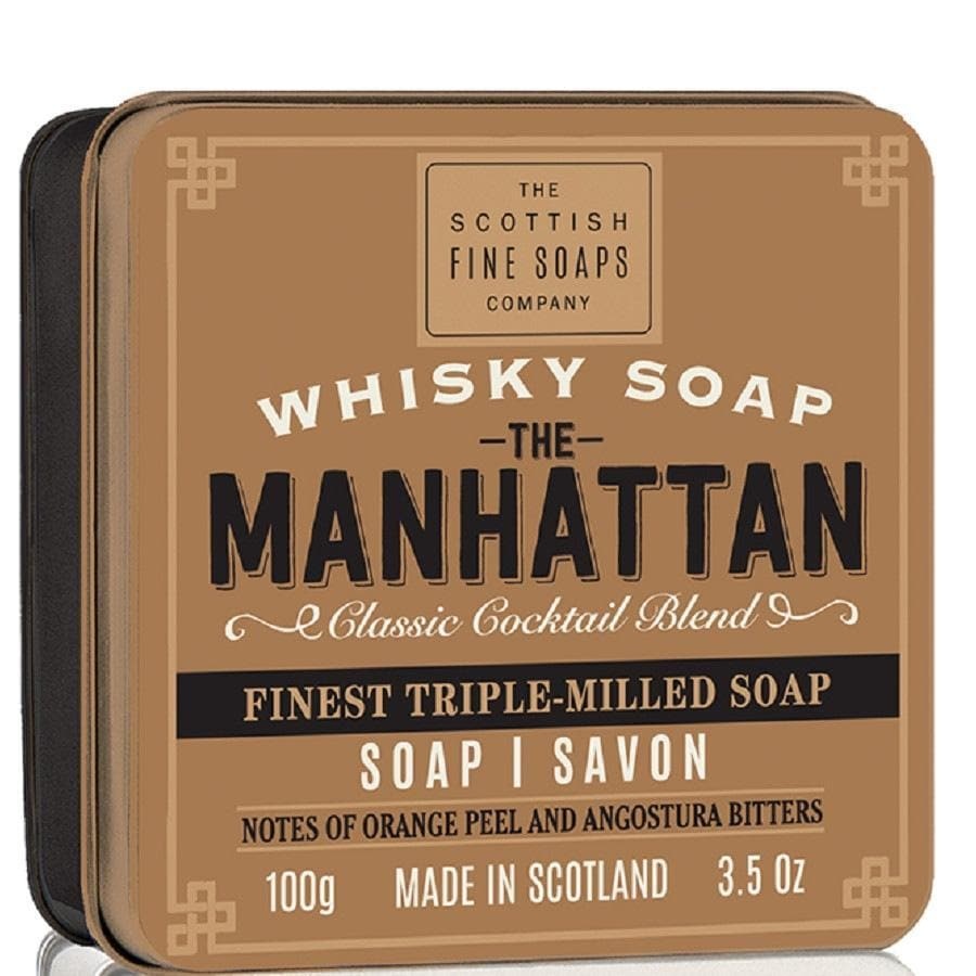 „Scottish Fine Soaps“ kūno muilas, muilas skardinėje, viskio muilas „Manhatanas“ – 100 g