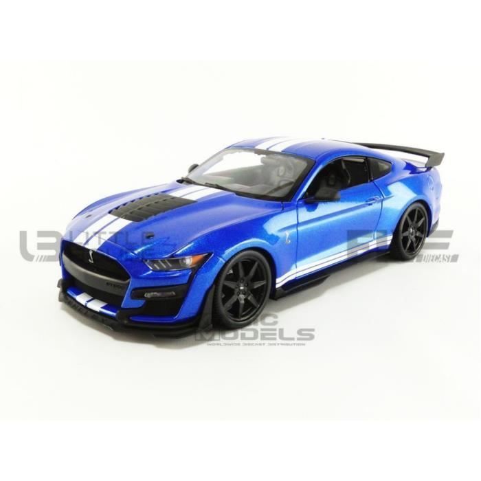 Voiture Miniature de Collection - MAISTO - Shelby GT500 Mustang - 2020 - Bleu - 1/18
