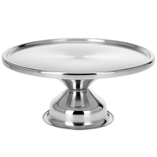 Patera na tort stalowa na nóżce 33 cm