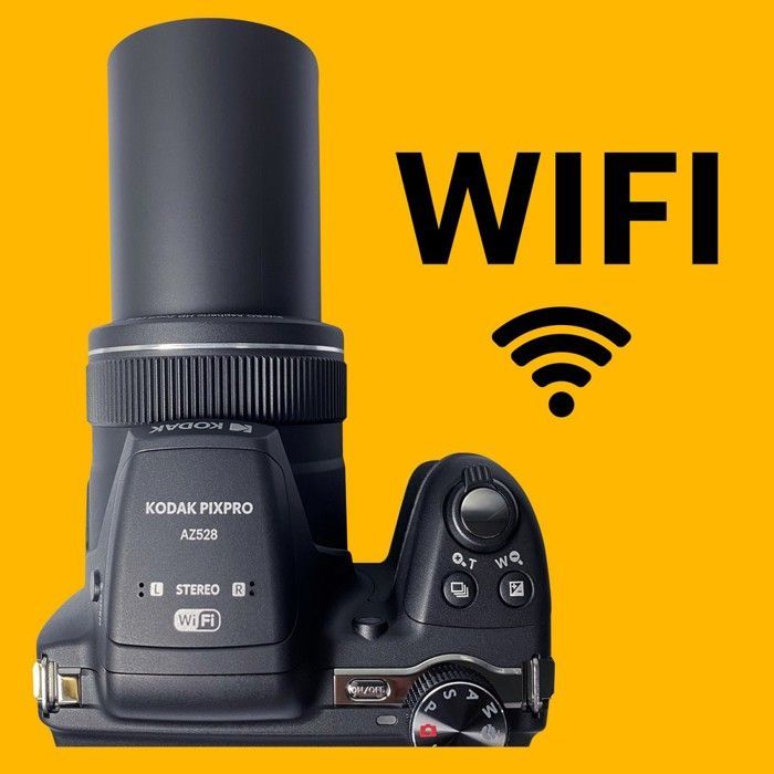 KODAK Pixpro AZ528 - 16 MP Digital Bridge Camera, 52x Optical Zoom, Image Stabilization, LCD Screen, Full HD Video - Black
