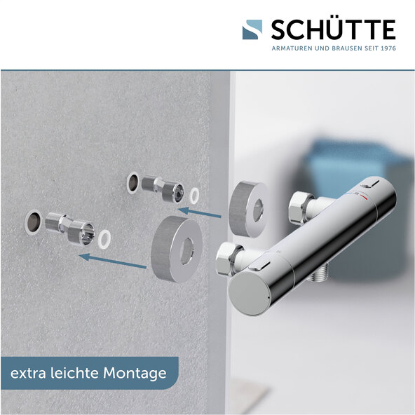 Shower faucet with thermostat LOS ANGELES, chrome