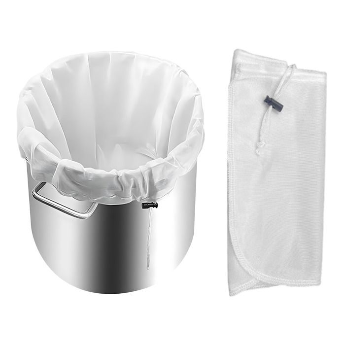 Lot de 2 sacs à tamis en maille fine, sac de filtrage, sacs en mousseline, sacs de brassage réutilisables pour le brassage à domici