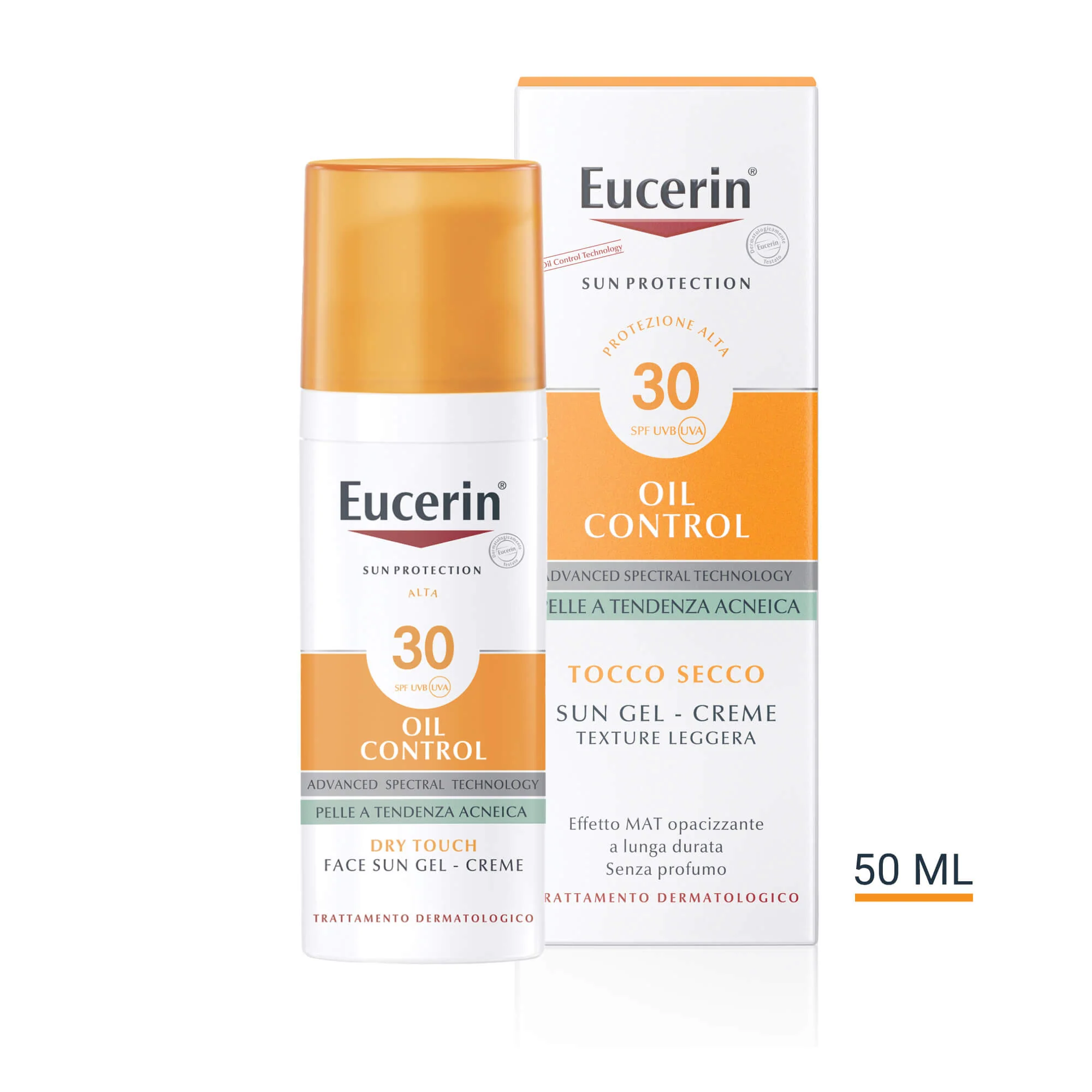 Sun Protection Oil Control Sun Face Gel-Creme Dry Touch SPF30 - Solare viso alta prot.