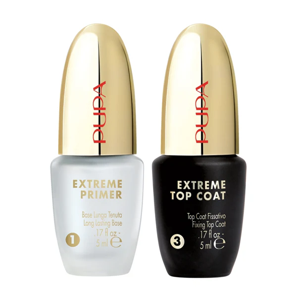 Unghie Kit Extreme Primer + Extreme Top Coat - Trattamento Unghie, Base per Smalto, Top Coat